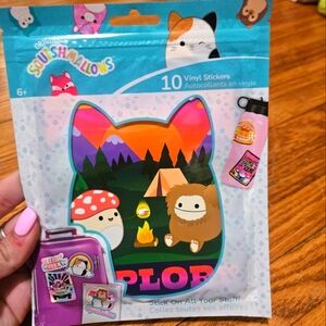 NIB Squishmallows Colorful Vinyl Sticker Collection Pack Of 10